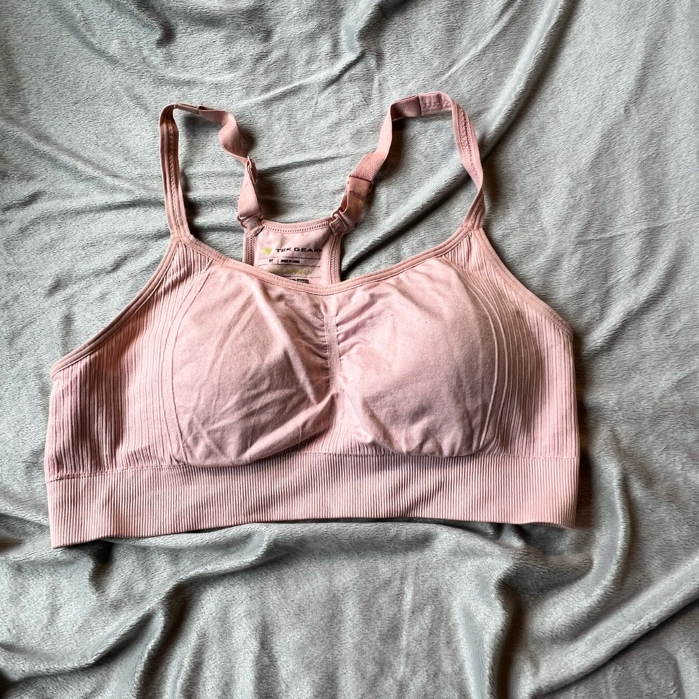 Tek Gear Pink Sports Bra Gym Training Yoga Athleisure Essential